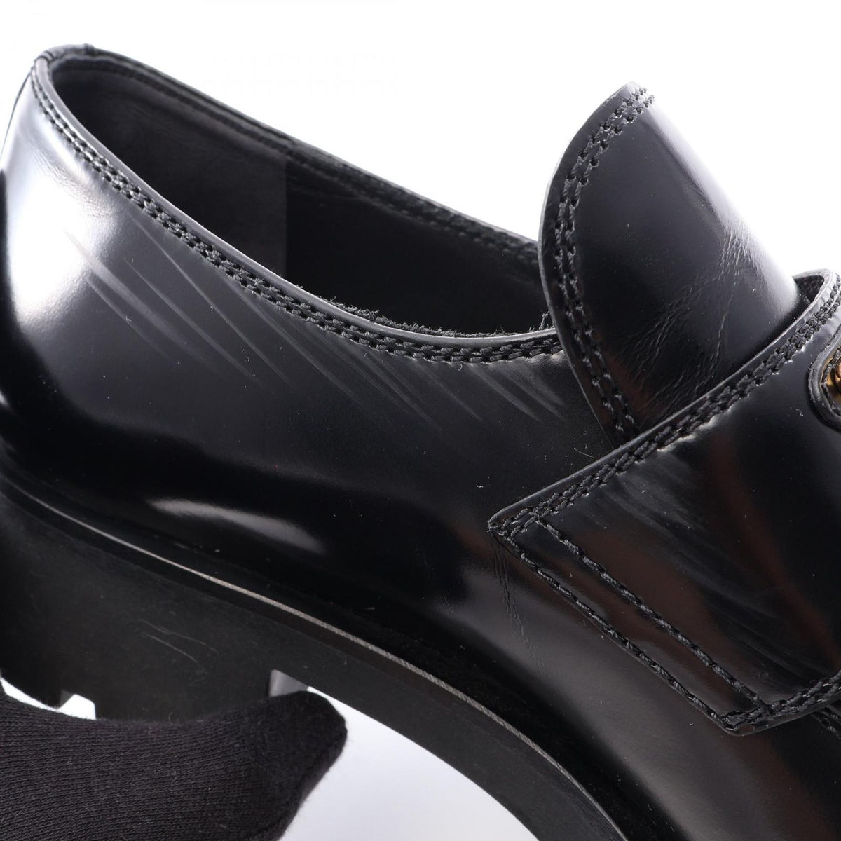 Prada Loafers Triangle Plate Leather — view 8