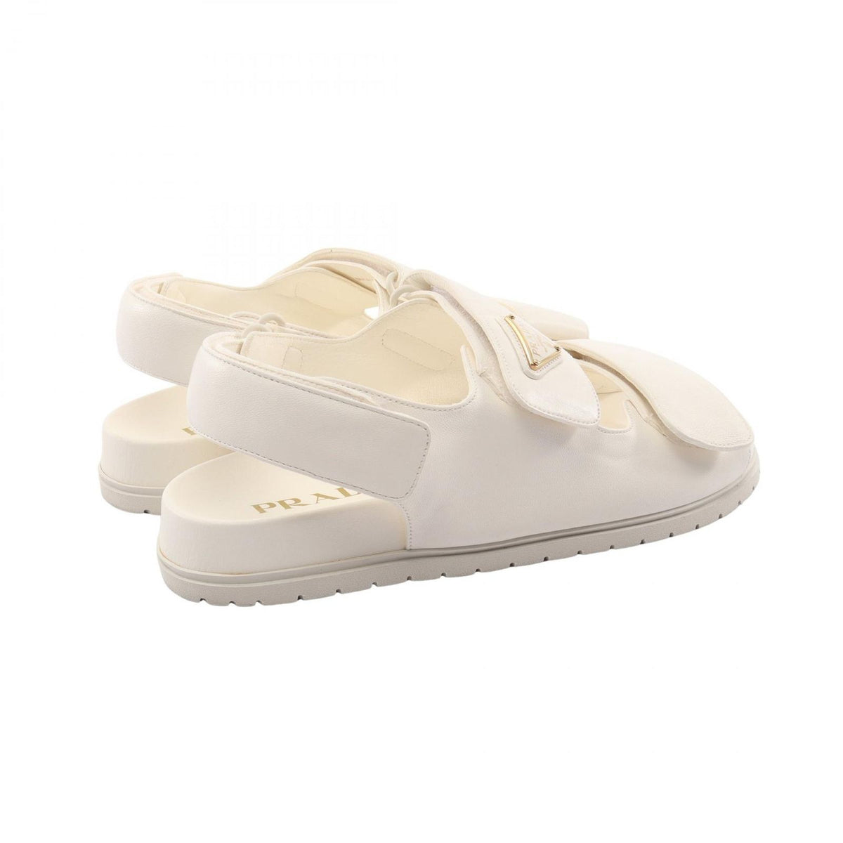 Prada Sandals Triangle Logo Leather — view 2