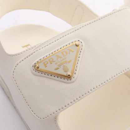Prada Sandals Triangle Logo Leather — view 7