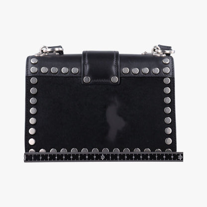 Prada Cahier Black Leather Calf Hair 25 — view 2