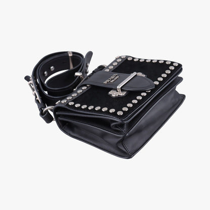 Prada Cahier Black Leather Calf Hair 25 — view 5
