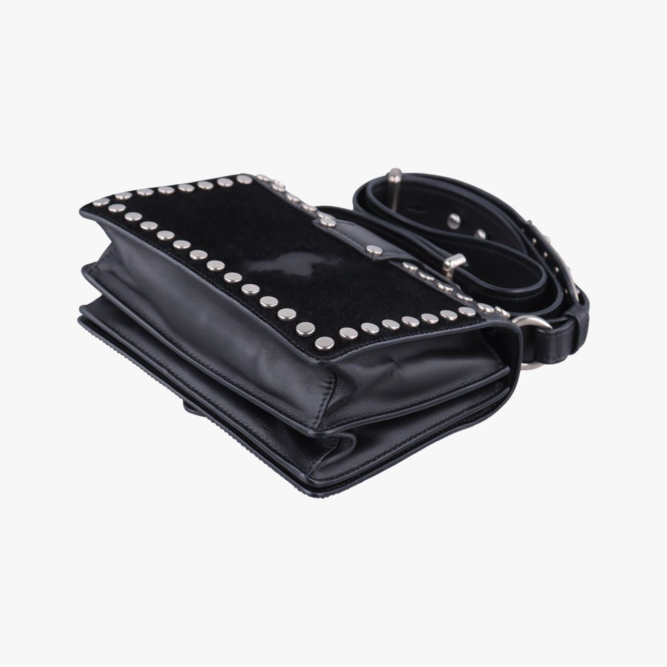 Prada Cahier Black Leather Calf Hair 25 — view 6