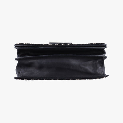 Prada Cahier Black Leather Calf Hair 25 — view 3