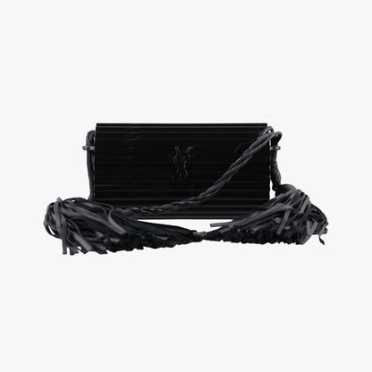 Saint Laurent Fringe Monogram Opium Box Black Plexiglas