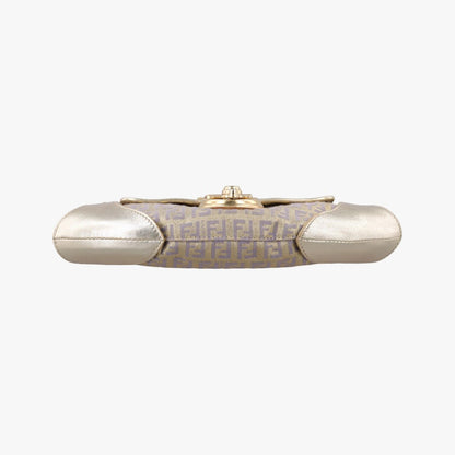 Fendi Zucchino Turnlock Gold Multicolor Canvas Leather — view 3