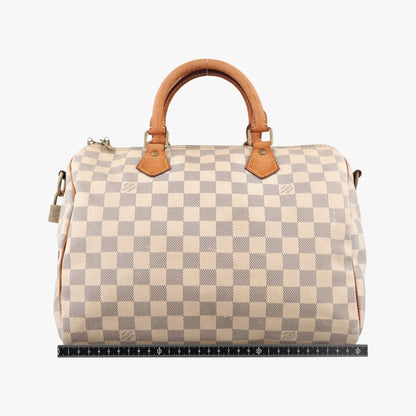 Louis Vuitton Speedy 30 Azur Damier Canvas Handbag — view 2