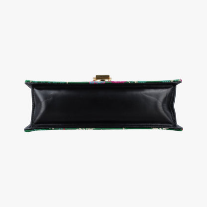 Gucci Sylvie Multicolor Silk Shoulder Bag — view 3