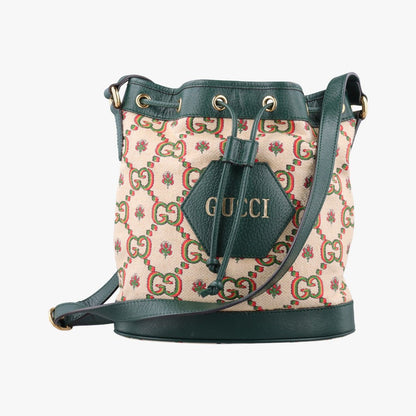 Gucci Ophidia Mini Bucket Green Multi Canvas Leather
