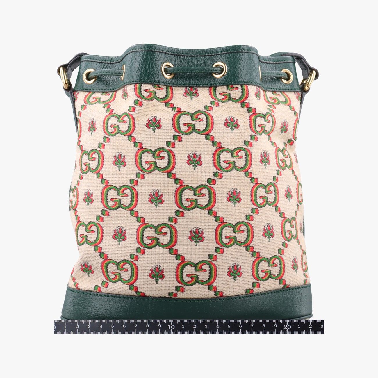 Gucci Ophidia Mini Bucket Green Multi Canvas Leather — view 2