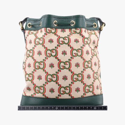 Gucci Ophidia Mini Bucket Green Multi Canvas Leather — view 2