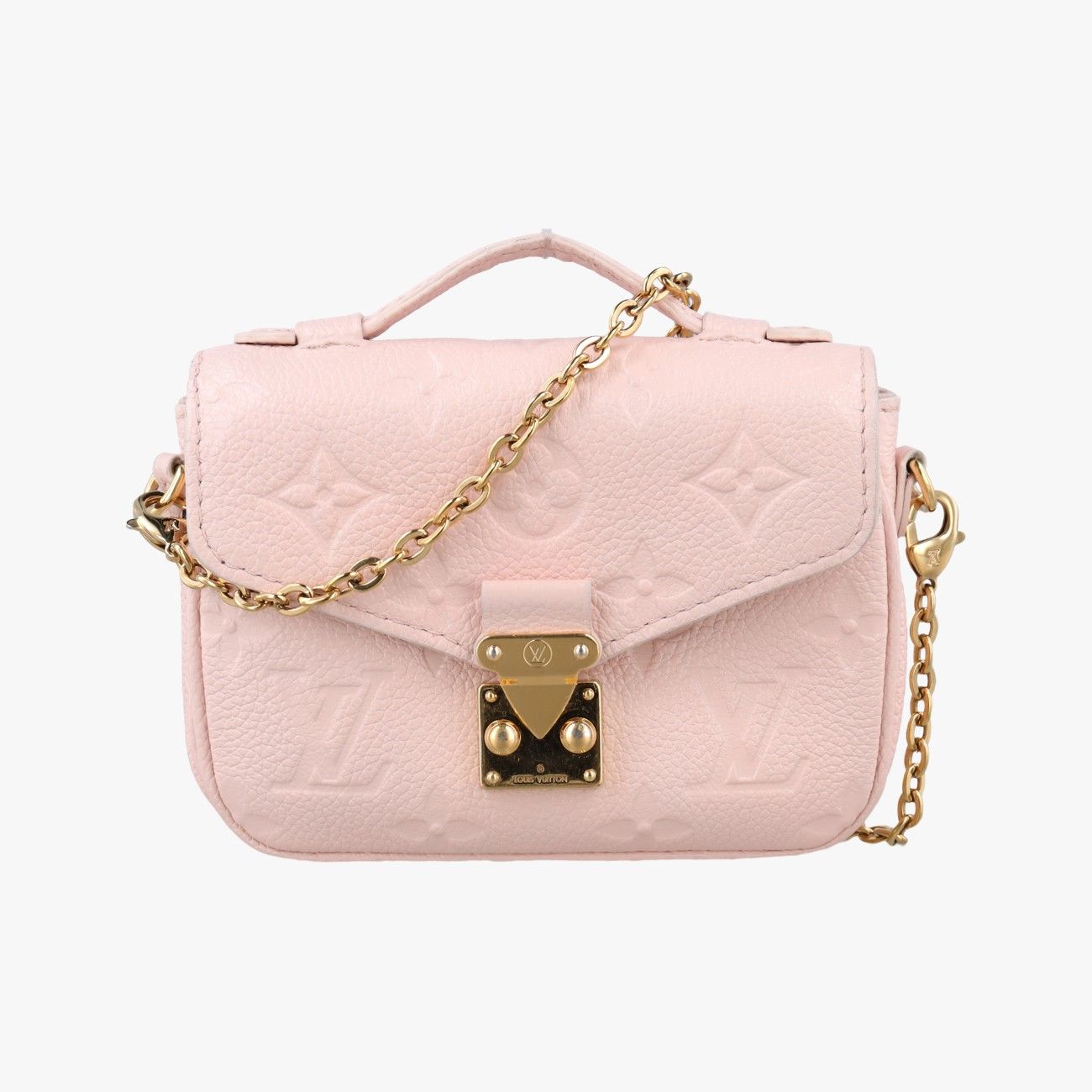 Louis Vuitton Micro Metis Pouch Chain Monogram Rose Pomelo Empreinte