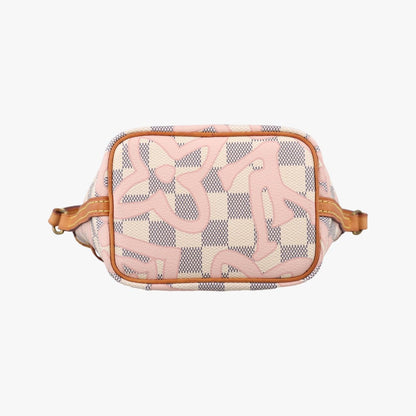 Louis Vuitton Tahitian Nano Noe Azur Damier Canvas Bucket Bag — view 3
