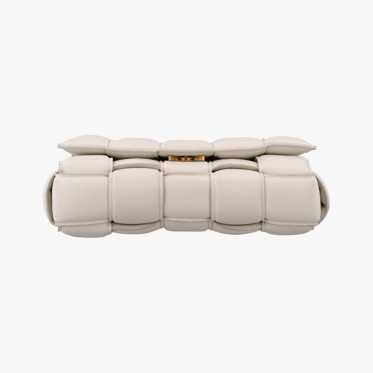 Bottega Veneta Padded Cassette White Lambskin Shoulder Bag — view 3