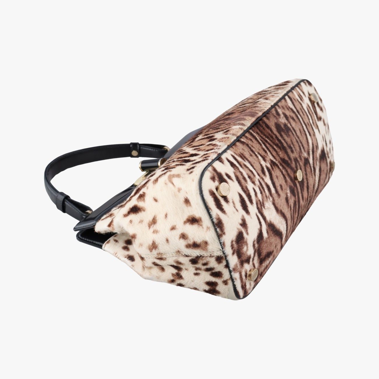 Bvlgari Leopard Motif Brown Leather Fur AX — view 5