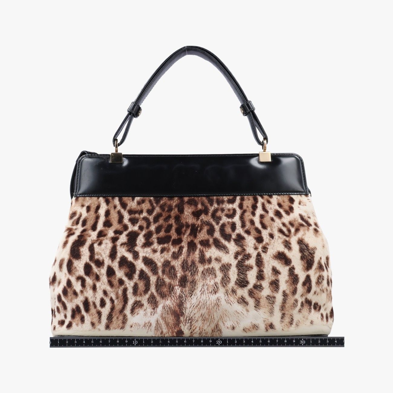 Bvlgari Leopard Motif Brown Leather Fur AX — view 2