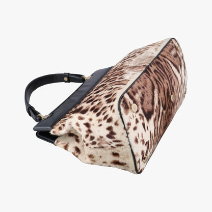 Bvlgari Leopard Motif Brown Leather Fur AX — view 7