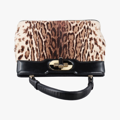 Bvlgari Leopard Motif Brown Leather Fur AX — view 8