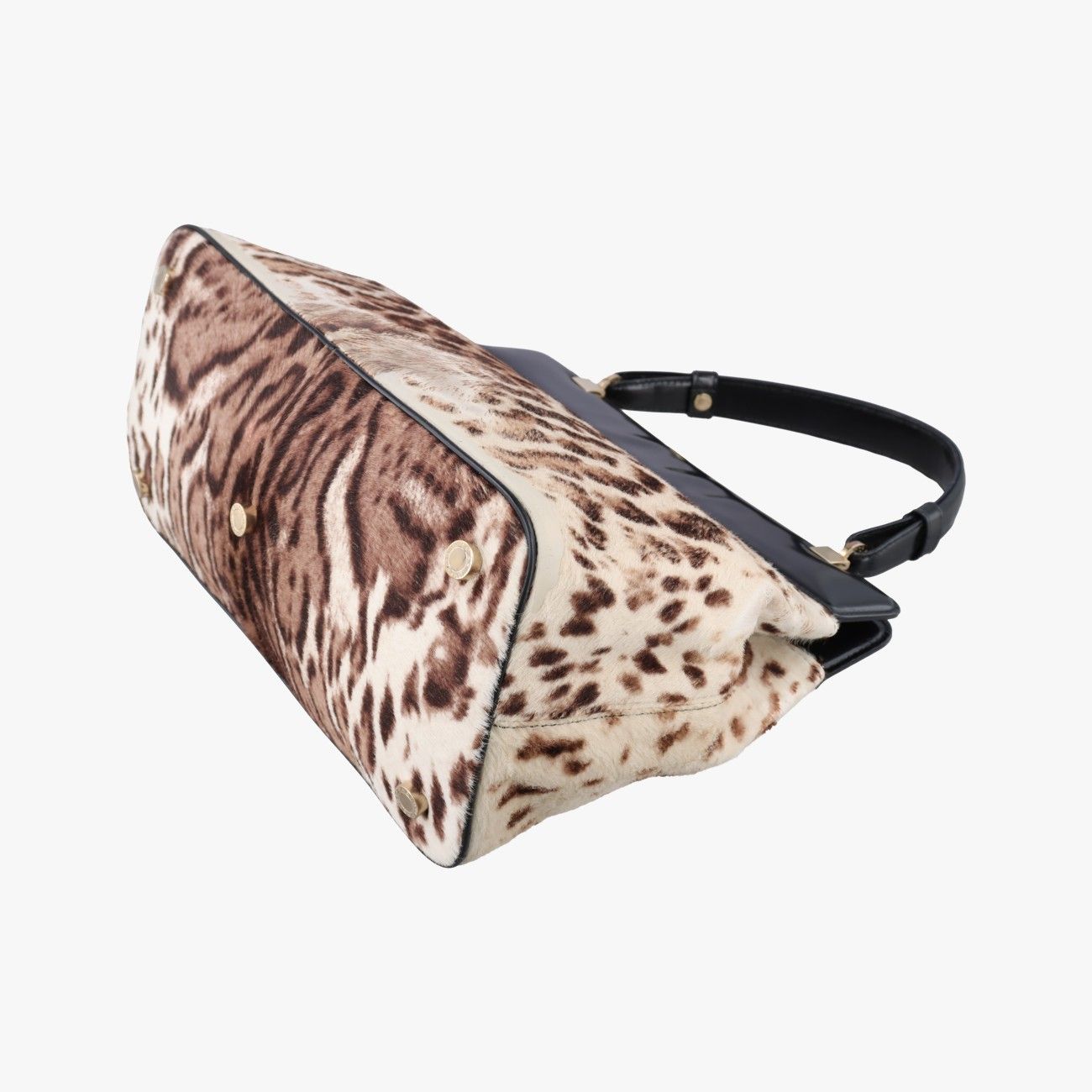 Bvlgari Leopard Motif Brown Leather Fur AX — view 6