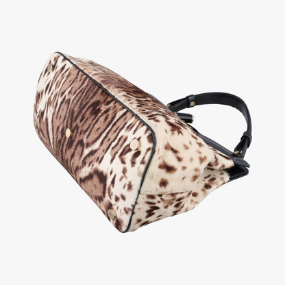 Bvlgari Leopard Motif Brown Leather Fur AX — view 4