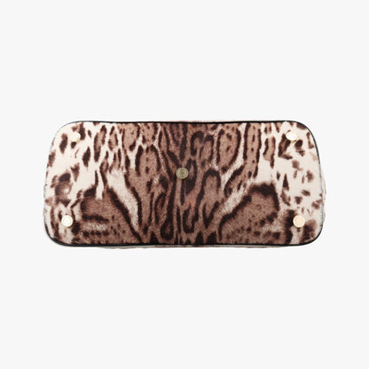 Bvlgari Leopard Motif Brown Leather Fur AX — view 3