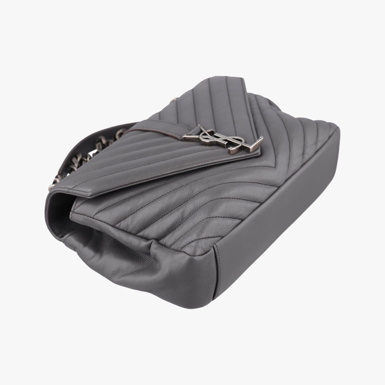 Saint Laurent Carre Gray Leather — view 5