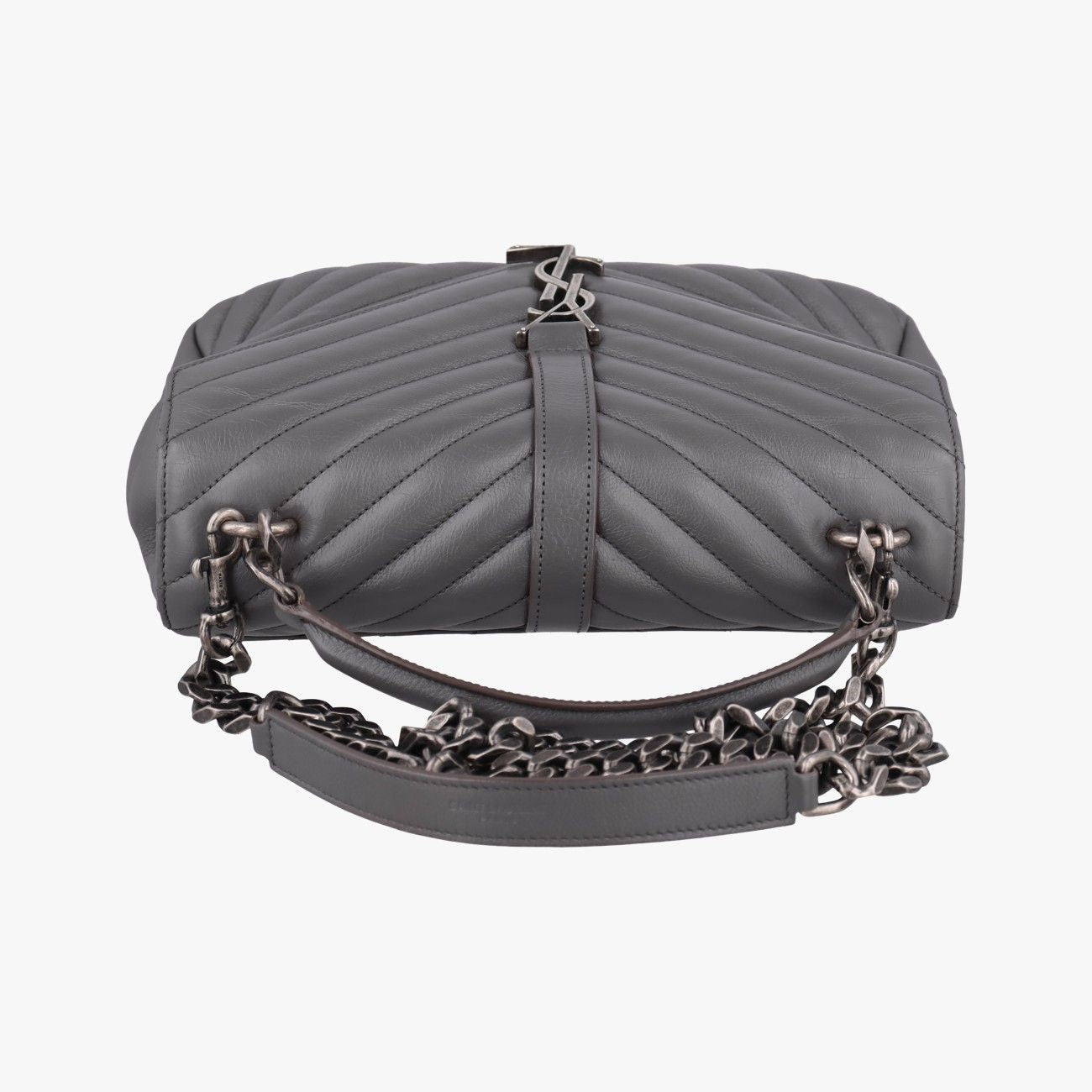 Saint Laurent Carre Gray Leather — view 8
