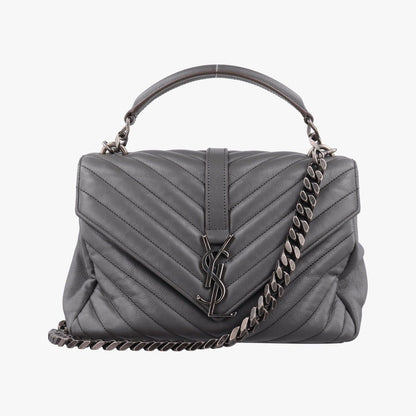 Saint Laurent Carre Gray Leather