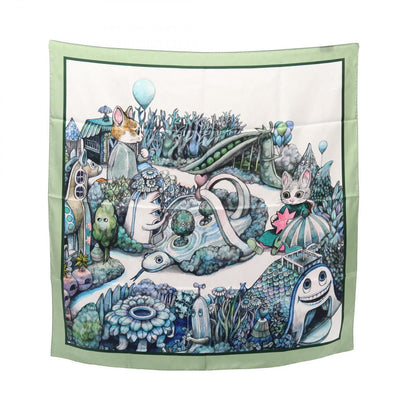 Gucci Scarf Yuko Higuchi GG Pattern Silk