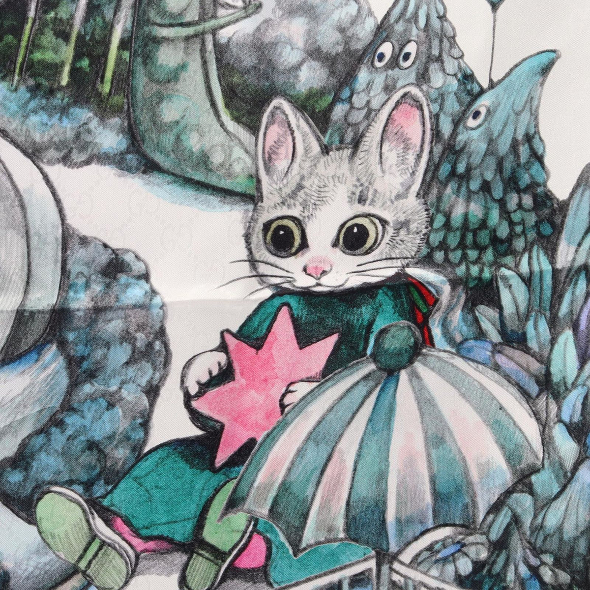 Gucci Scarf Yuko Higuchi GG Pattern Silk — view 8