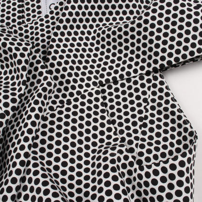 Chanel CC Logo Button Dot Cotton Top — view 7