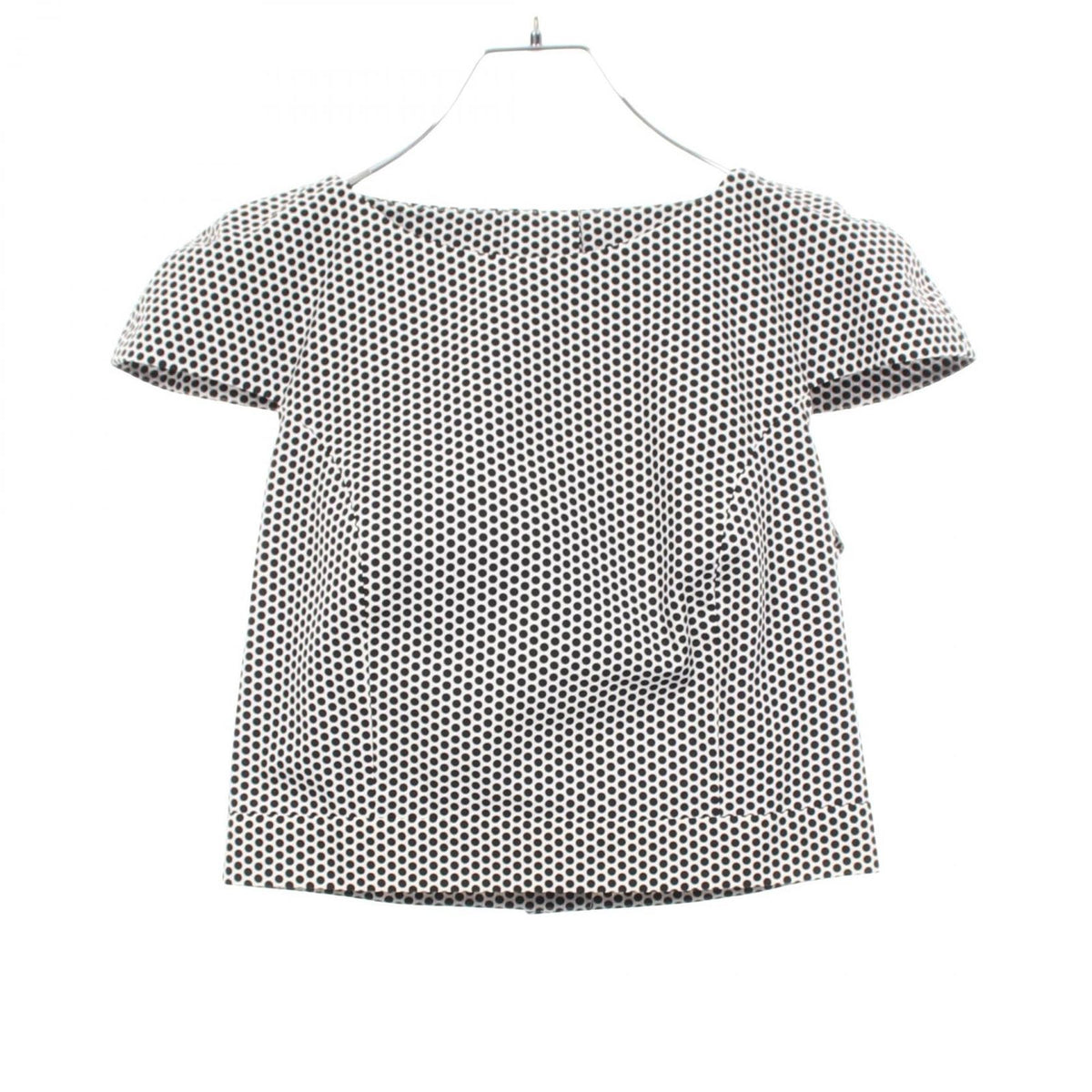 Chanel CC Logo Button Dot Cotton Top
