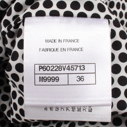 Chanel CC Logo Button Dot Cotton Top — view 5