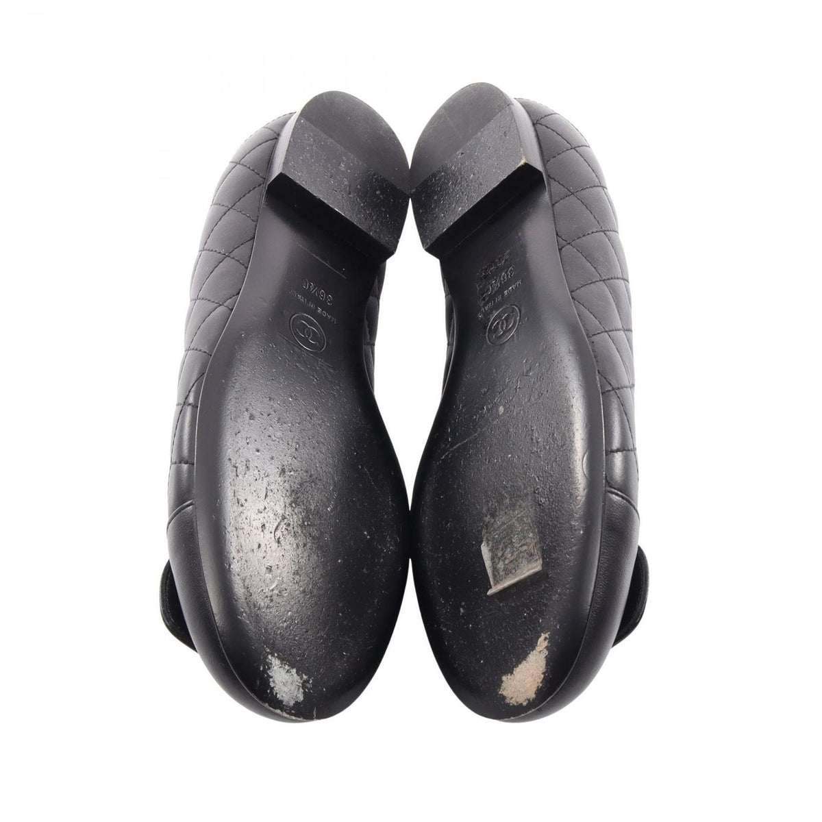 Chanel Quilted Turnlock Leather Flat Shoes — view 4