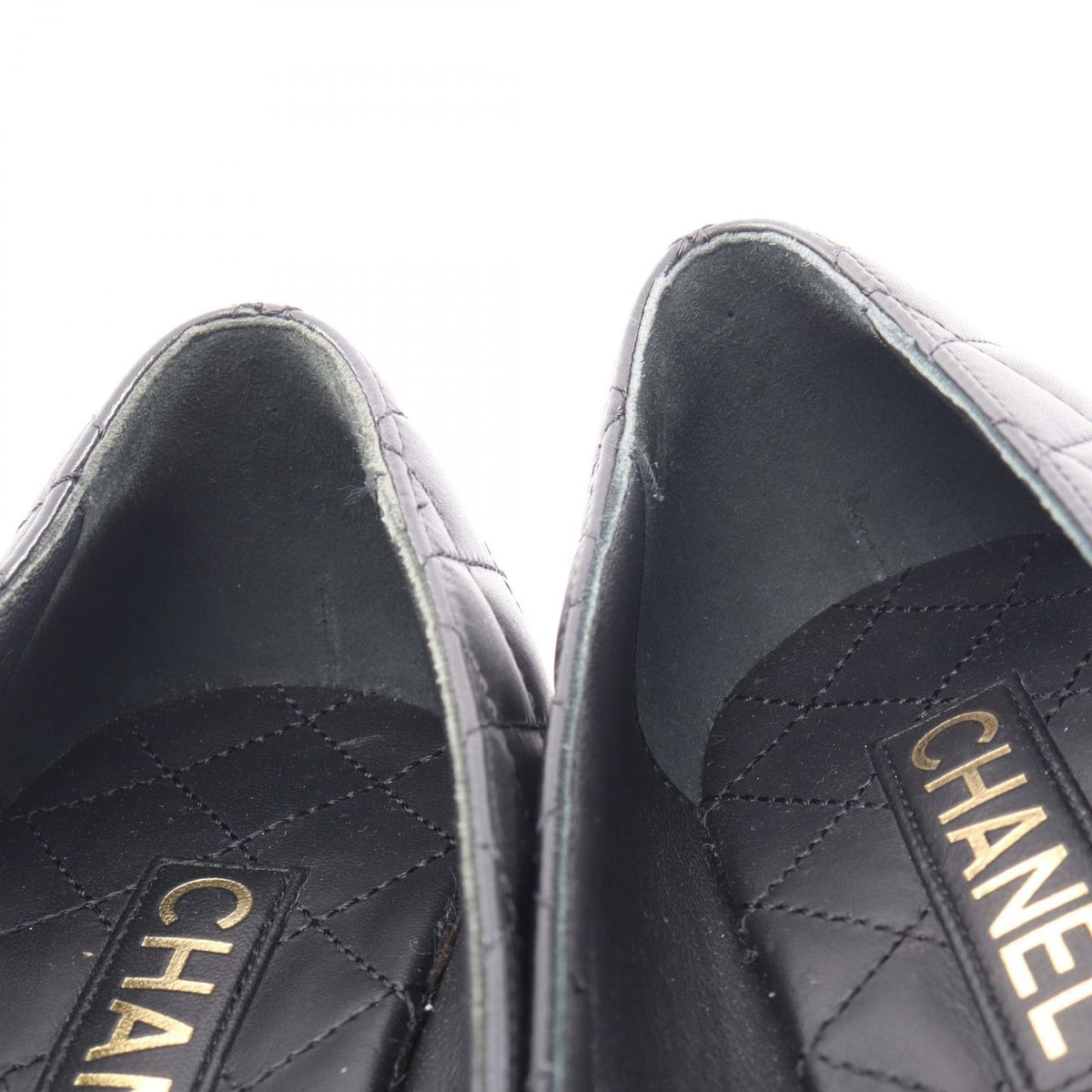 Chanel Quilted Turnlock Leather Flat Shoes — view 7