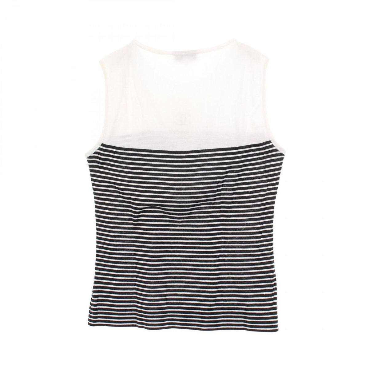 Chanel Tank Top CC Logo Border Cotton Sleeveless — view 2