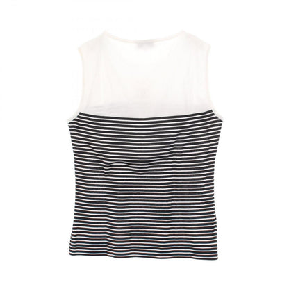 Chanel Tank Top CC Logo Border Cotton Sleeveless — view 2
