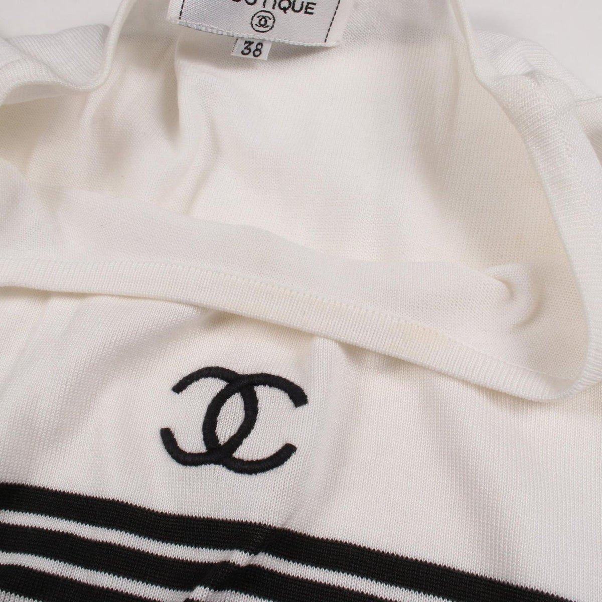 Chanel Tank Top CC Logo Border Cotton Sleeveless — view 5