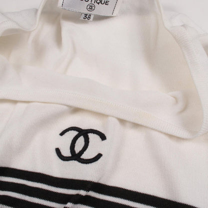 Chanel Tank Top CC Logo Border Cotton Sleeveless — view 5