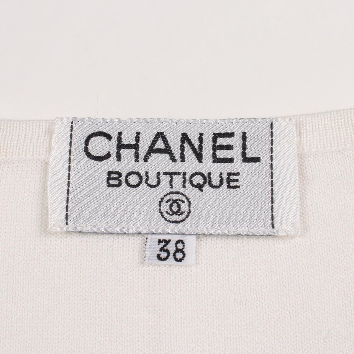 Chanel Tank Top CC Logo Border Cotton Sleeveless — view 3