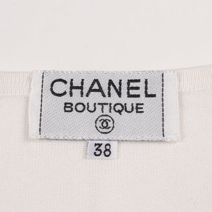 Chanel Tank Top CC Logo Border Cotton Sleeveless — view 3