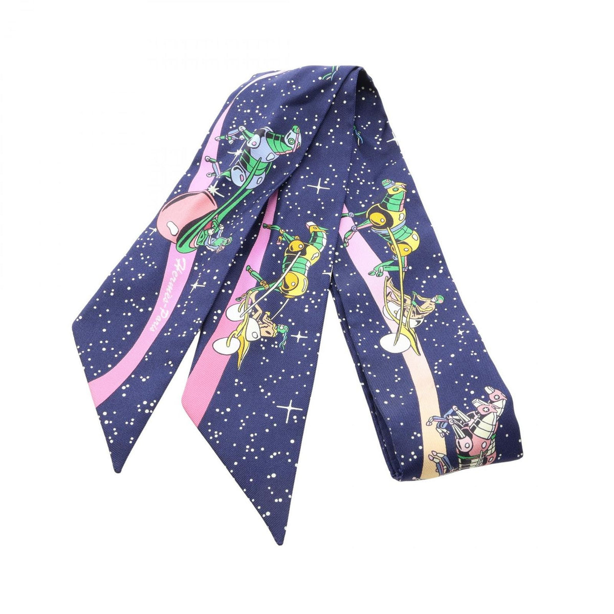 Hermes Scarf Twilly Space Derby Silk