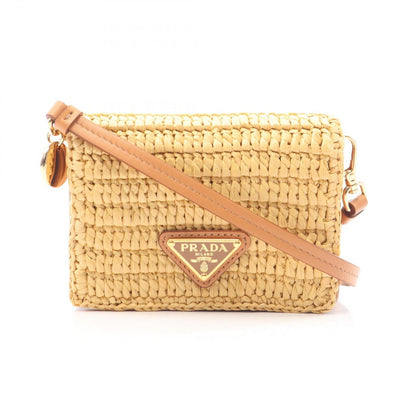 Prada Shoulder Bag Crochet Triangolo Leather