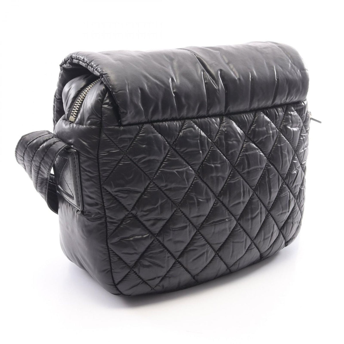 Chanel Shoulder Bag Coco Cocoon Small Messenger Black Nylon Leather — view 2