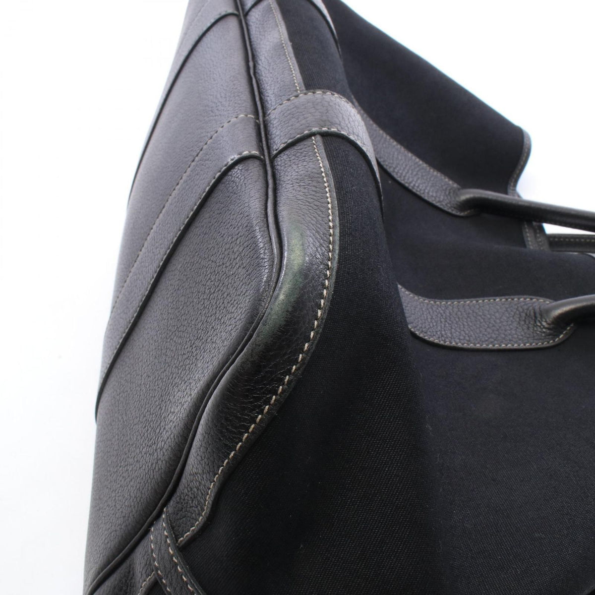 Hermes Tote Bag Garden Party PM Black Canvas Leather — view 8