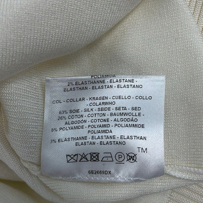 Hermes Long Sleeve Sweater S Ivory V-n Silk Mixed 36 — view 5