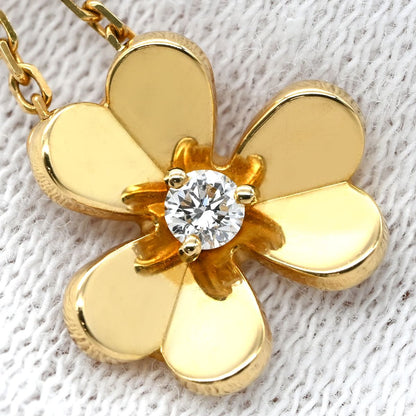 Van Cleef & Arpels Necklace Frivole Pendant Mini Yellow Gold Diamond — view 8