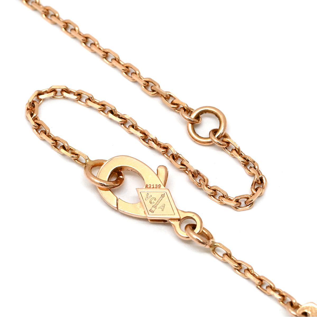 Van Cleef & Arpels Necklace Vintage Alhambra Gray Rose Gold Shell — view 5