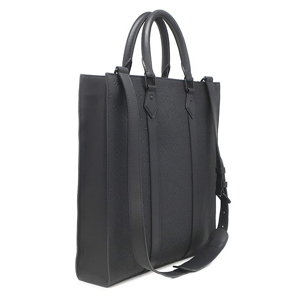 Louis Vuitton 2-Way Sac Plat Leather Taurillon Black Tote Bag — view 2