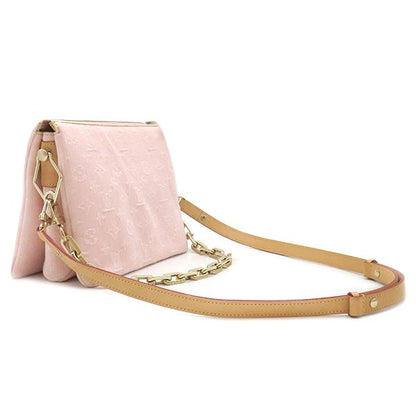 Louis Vuitton Shoulder Bag Coussin PM Monogram Denim Washed Pink Gold Chain — view 2