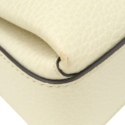 Gucci Shoulder Bag Interlocking G Chain Leather Ivory Gold Off White — view 4